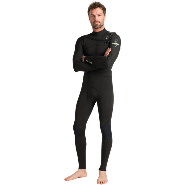 2026 C-Skins Mens NuWave Session Lite 3/2mm Chest Zip Wetsuit C-NSEL32STM -.. Black